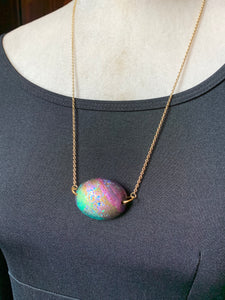 “Muddy-Gras” Oval Mardi Gras Necklace