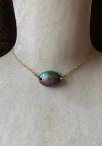 Muddy-Gras Small Oval Necklace