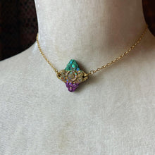 Muddy-Gras Baroque Cross Necklace
