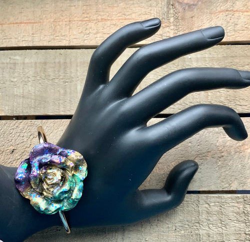 “Muddy-Gras” River Rose Cuff Bracelet